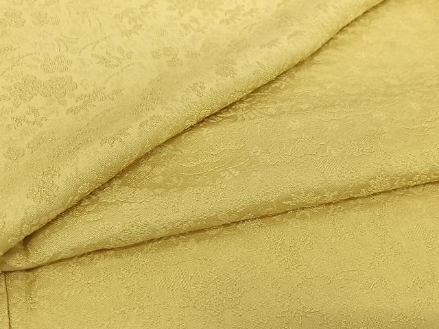 平和屋着物▽上質な色無地　単衣　草花地紋　砥粉色　正絹　逸品　AABI2093jh