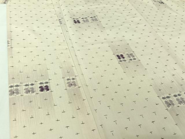 平和屋着物▽上質な紬　単衣　遠州椿　正絹　逸品　AABI2104jh