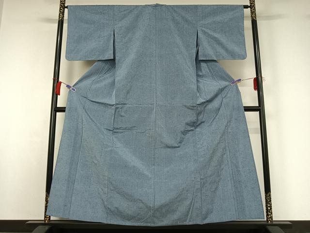平和屋着物▽上質な紬　単衣　縞　正絹　逸品　AABI2106jh