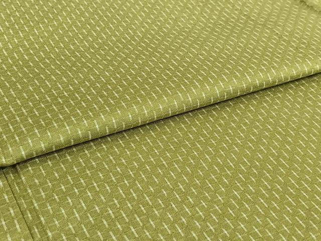 平和屋着物▽上質な紬　単衣　十字絣　正絹　逸品　AABI2111jh