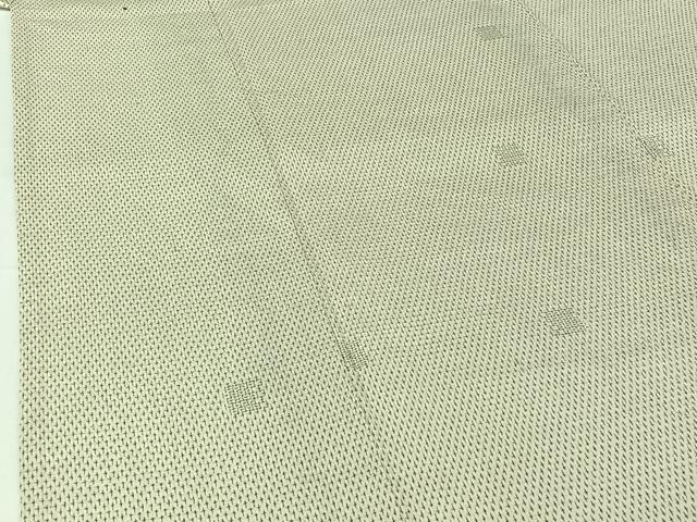 平和屋着物▽本塩沢　単衣　110亀甲　蚊絣　正絹　逸品　AABI2113jh