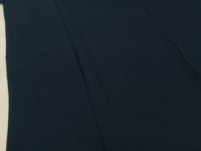 平和屋着物▽上質な色無地　単衣　留紺色　正絹　逸品　未使用　AABI2122jh
