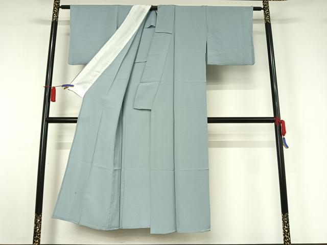 平和屋着物▽上質な色無地　単衣　秘色色　正絹　逸品　AABI2123jh