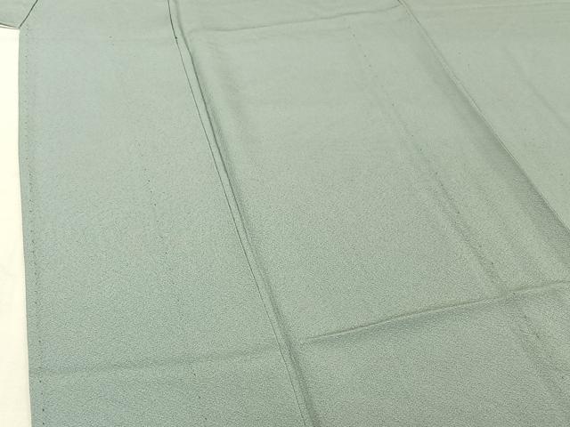 平和屋着物▽上質な色無地　単衣　秘色色　正絹　逸品　AABI2123jh