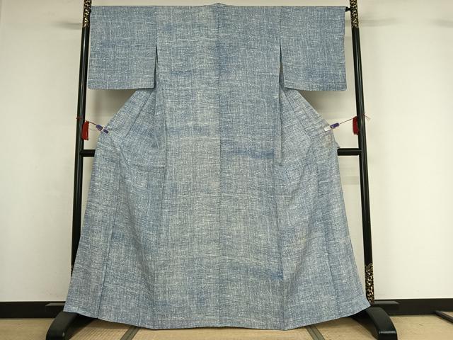 平和屋着物▽上質な小紋　単衣　霞文　正絹　逸品　AABI2134jh