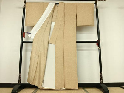 平和屋着物▽伝統工芸士　吉田博　小紋　単衣　霞文　暈し染め　西武百貨店扱い　正絹　逸品　AABI2143jh