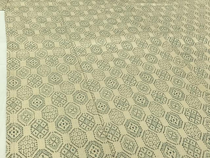 平和屋着物▽本塩沢　単衣　亀甲柄　正絹　逸品　AABI2145jh