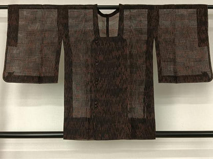 平和屋着物▽道行コート　スリーシーズン　春夏秋　塵除け　霞文　正絹　逸品　AABI2149jh