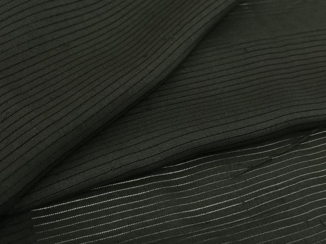 平和屋着物▽男性　羽織　黒紋付　暗黒色　正絹　逸品　AABI2177jh