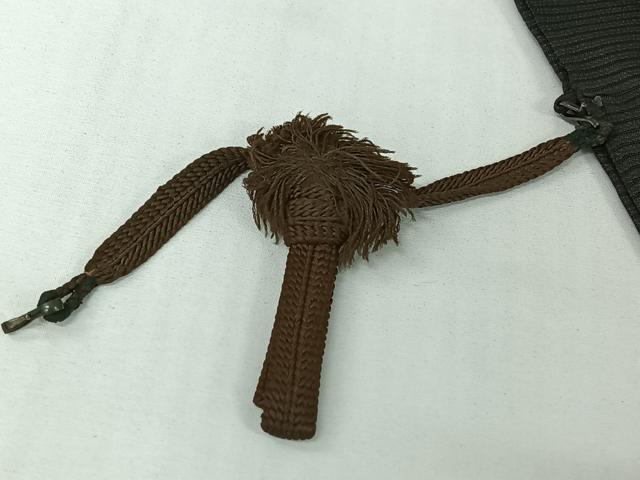 平和屋着物▽男性　羽織　スリーシーズン　春夏秋　塵除け　暗黒色　黒地　正絹　逸品　AABI2178jh