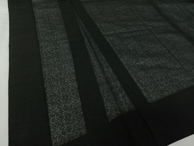 平和屋着物▽男性　羽織　スリーシーズン　春夏秋　塵除け　暗黒色　黒地　正絹　逸品　AABI2180jh