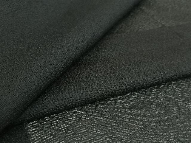 平和屋着物▽男性　羽織　スリーシーズン　春夏秋　塵除け　暗黒色　黒地　正絹　逸品　AABI2180jh