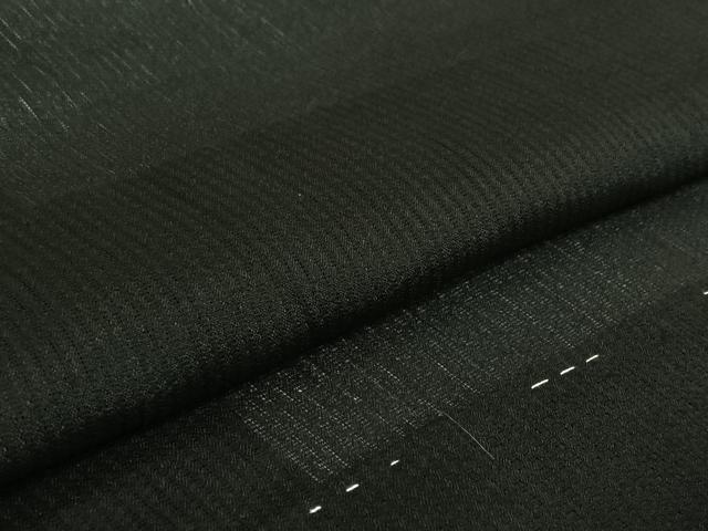 平和屋着物▽男性　羽織　スリーシーズン　春夏秋　塵除け　暗黒色　黒地　正絹　逸品　AABI2181jh