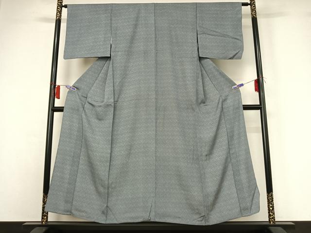 平和屋着物▽江戸小紋　単衣　毘沙門亀甲　正絹　逸品　AABI2183jh