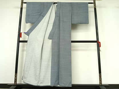 平和屋着物▽江戸小紋　単衣　毘沙門亀甲　正絹　逸品　AABI2183jh
