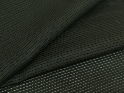 平和屋着物▽夏物 男性 羽織 黒紋付 スリーシーズン 春夏秋 絽 暗黒色 正絹 逸品 AABI2187jh