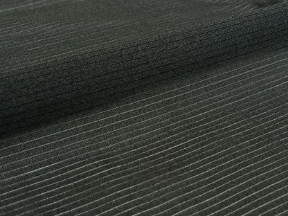 平和屋着物▽男性　羽織　スリーシーズン　春夏秋　塵除け　暗黒色　黒地　正絹　逸品　AABI2188jh