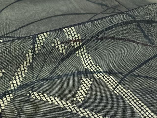 平和屋着物▽訪問着　無双　紗袷　紗×紗　流水芝文　正絹　逸品　AABI2191jh