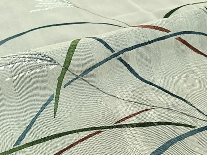 平和屋着物▽訪問着　無双　紗袷　紗×紗　流水芝文　正絹　逸品　AABI2191jh