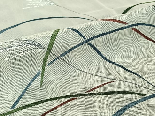 平和屋着物▽訪問着　無双　紗袷　紗×紗　流水芝文　正絹　逸品　AABI2191jh