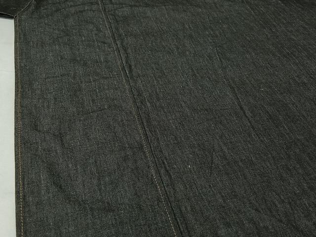 平和屋着物▽小紋　デニム着物　単衣　霞文　綿　逸品　AABI2194jh