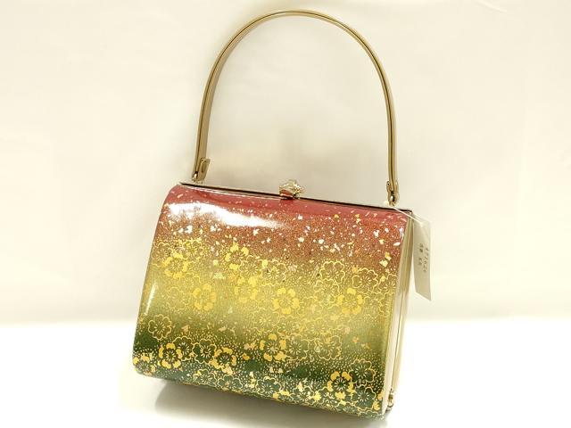 平和屋着物▼和装小物 和装バッグ 花柄 金銀彩 逸品 AABI2201ay