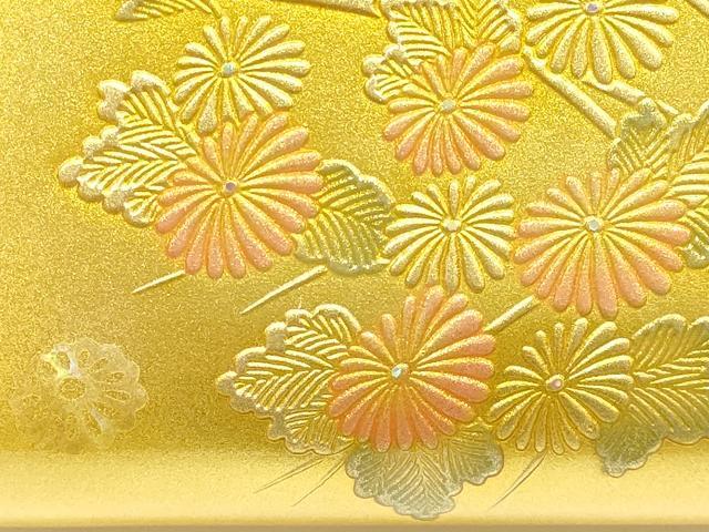 平和屋着物▼和装小物 和装バッグ ハンドバッグ 芝草文 金彩 逸品 AABI2202ay