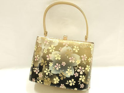 平和屋着物▼和装小物　和装バッグ　ハンドバッグ　花柄　桜　暈し　逸品　AABI2203ay