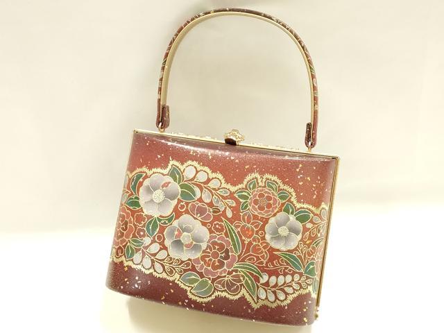平和屋着物▼和装小物 和装バッグ ハンドバッグ 辻が花 金銀彩 逸品 AABI2209ay