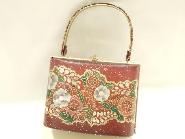 平和屋着物▼和装小物 和装バッグ ハンドバッグ 辻が花 金銀彩 逸品 AABI2209ay