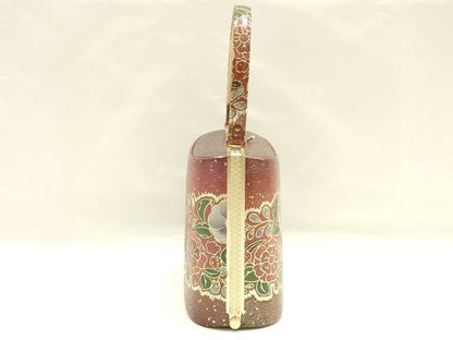 平和屋着物▼和装小物 和装バッグ ハンドバッグ 辻が花 金銀彩 逸品 AABI2209ay