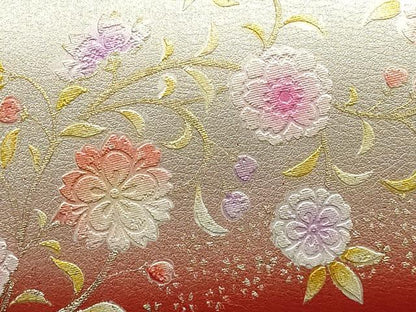 平和屋着物▼和装小物　和装バッグ　ハンドバッグ　花柄　金銀彩　逸品　AABI2210ay