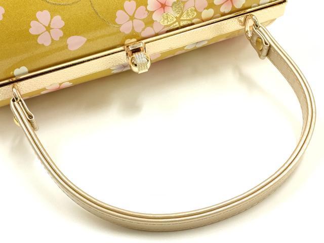 平和屋着物▼和装小物 和装バッグ ハンドバッグ 花柄 金彩 逸品 AABI2211ay
