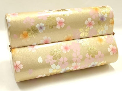 平和屋着物▼和装小物 和装バッグ ハンドバッグ 花柄 金彩 逸品 AABI2211ay
