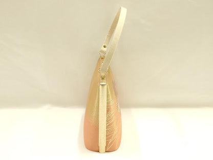 平和屋着物▼和装小物 和装バッグ ハンドバッグ 佐賀錦 草花文 金糸 逸品 AABI2220ay