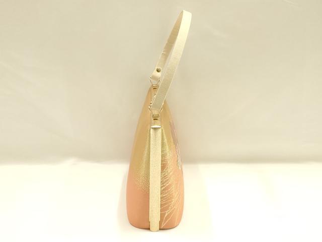 平和屋着物▼和装小物 和装バッグ ハンドバッグ 佐賀錦 草花文 金糸 逸品 AABI2220ay