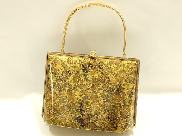 平和屋着物▼和装小物　和装バッグ　ハンドバッグ　金銀彩　逸品　AABI2221ay