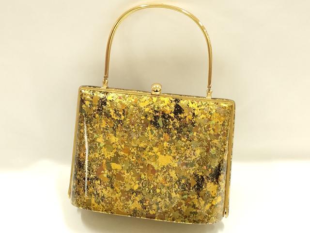 平和屋着物▼和装小物　和装バッグ　ハンドバッグ　金銀彩　逸品　AABI2221ay