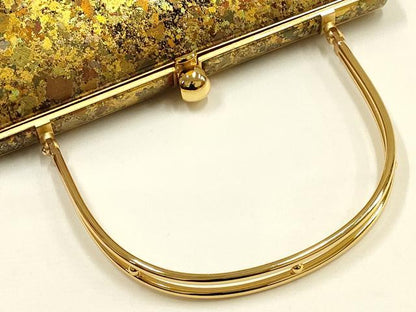 平和屋着物▼和装小物　和装バッグ　ハンドバッグ　金銀彩　逸品　AABI2221ay