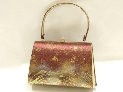 平和屋着物▼和装小物　和装バッグ　金鷲本舗 東京謹製 キンワシ印　ハンドバッグ　金銀糸　逸品　AABI2222ay