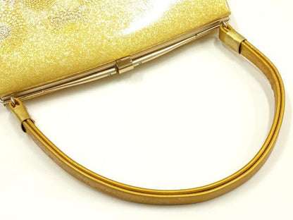 平和屋着物▼和装小物 和装バッグ ハンドバッグ 花柄 金彩 ラインストーン 逸品 AABI2226ay