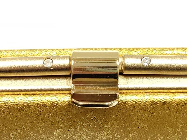 平和屋着物▼和装小物 和装バッグ ハンドバッグ 花柄 金彩 ラインストーン 逸品 AABI2226ay