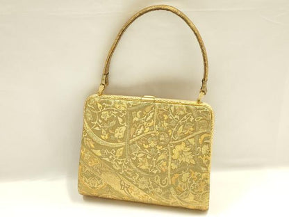 平和屋着物▼和装小物 和装バッグ ハンドバッグ 更紗花文 金糸 逸品 AABI2230ay