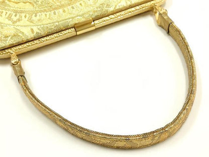 平和屋着物▼和装小物 和装バッグ ハンドバッグ 更紗花文 金糸 逸品 AABI2230ay