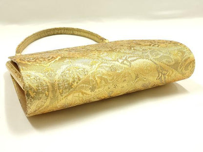 平和屋着物▼和装小物 和装バッグ ハンドバッグ 更紗花文 金糸 逸品 AABI2230ay