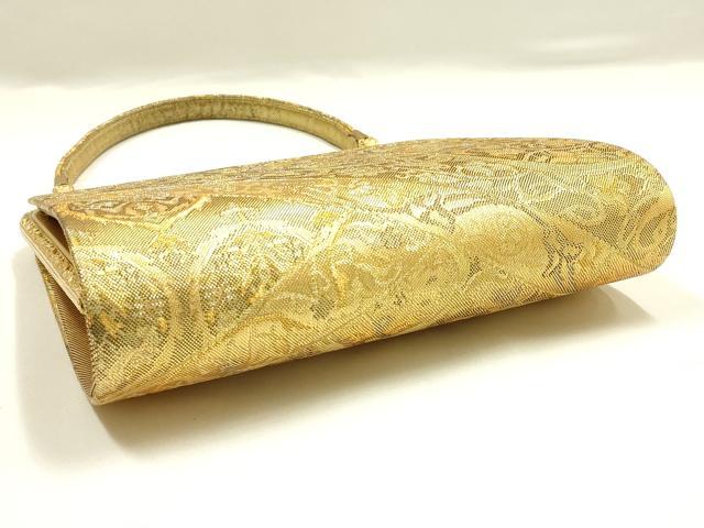 平和屋着物▼和装小物 和装バッグ ハンドバッグ 更紗花文 金糸 逸品 AABI2230ay