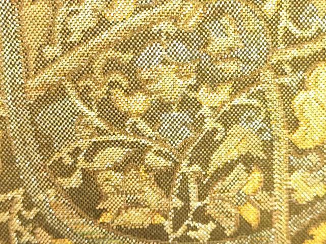 平和屋着物▼和装小物 和装バッグ ハンドバッグ 更紗花文 金糸 逸品 AABI2230ay