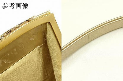 平和屋着物▼和装小物 和装バッグ ハンドバッグ 花柄 金銀糸 帯地使用 逸品 AABI2233ay