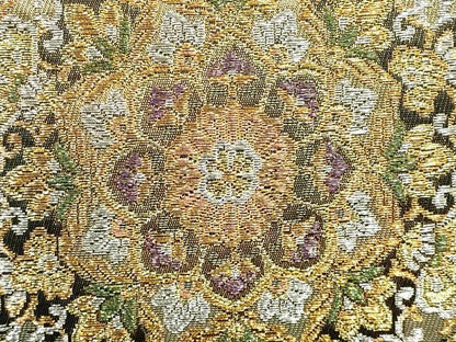 平和屋着物▼和装小物 和装バッグ ハンドバッグ 花柄 金銀糸 帯地使用 逸品 AABI2233ay