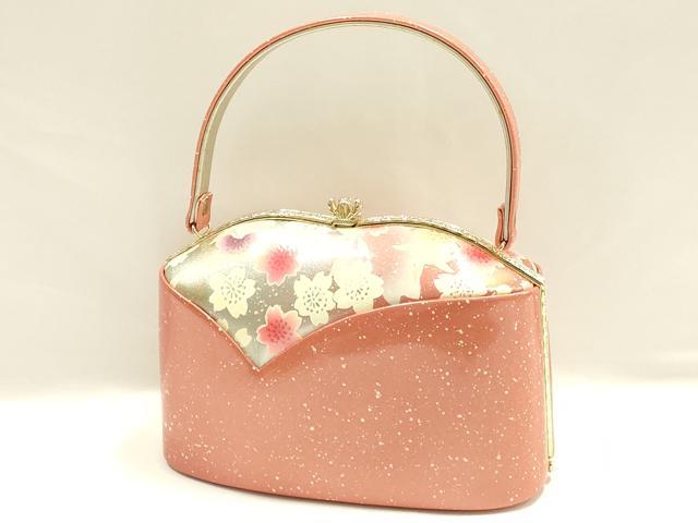 平和屋着物▼和装小物　和装バッグ　ハンドバッグ　花柄　逸品　AABI2234ay
